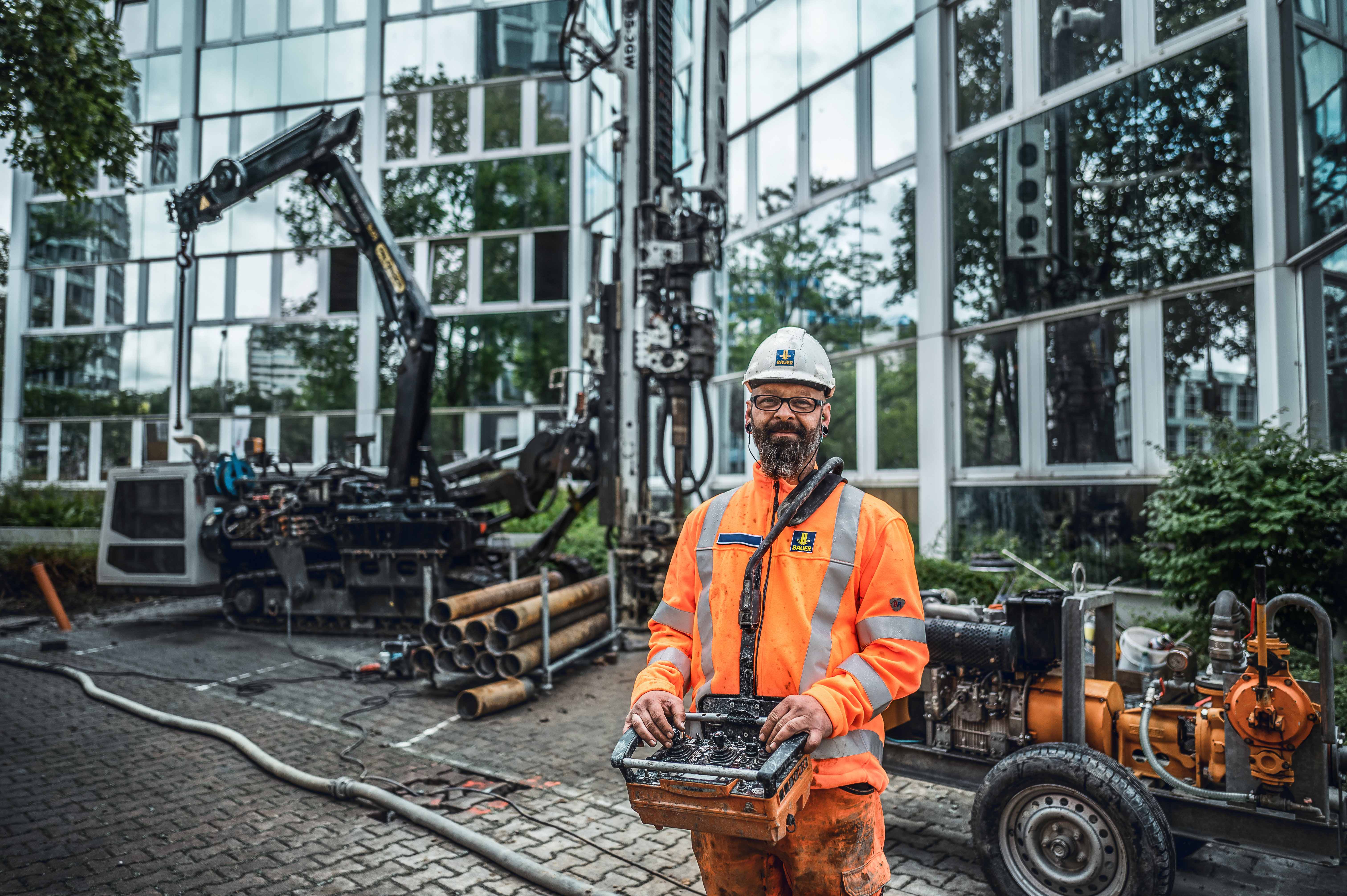 Geothermiebohrung für mehr grüne Energie durch Bauer Resources in Eschborn
