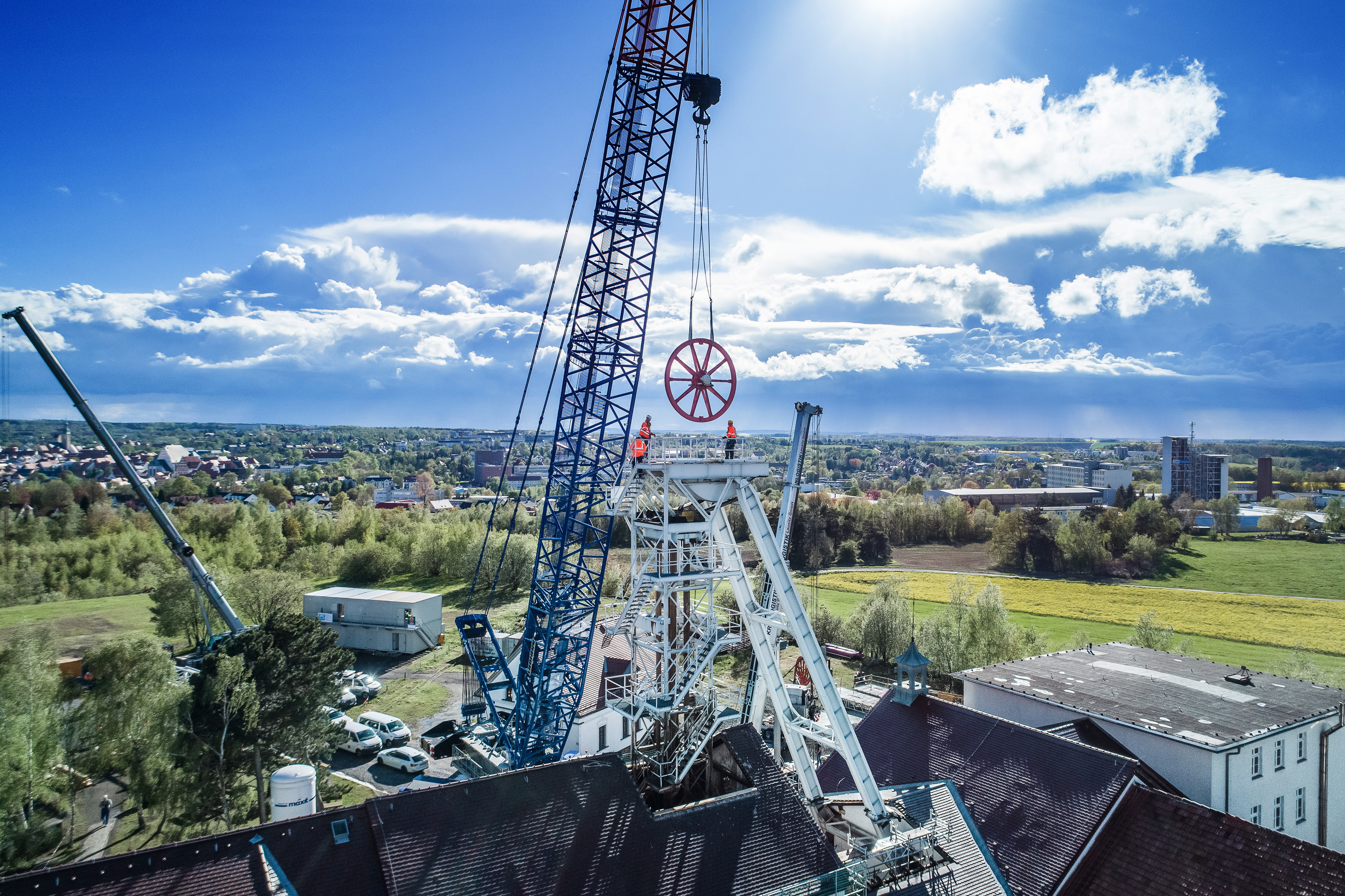 Rehabilitation of the Reiche Zeche headframe by Schachtbau Nordhausen in Freiberg