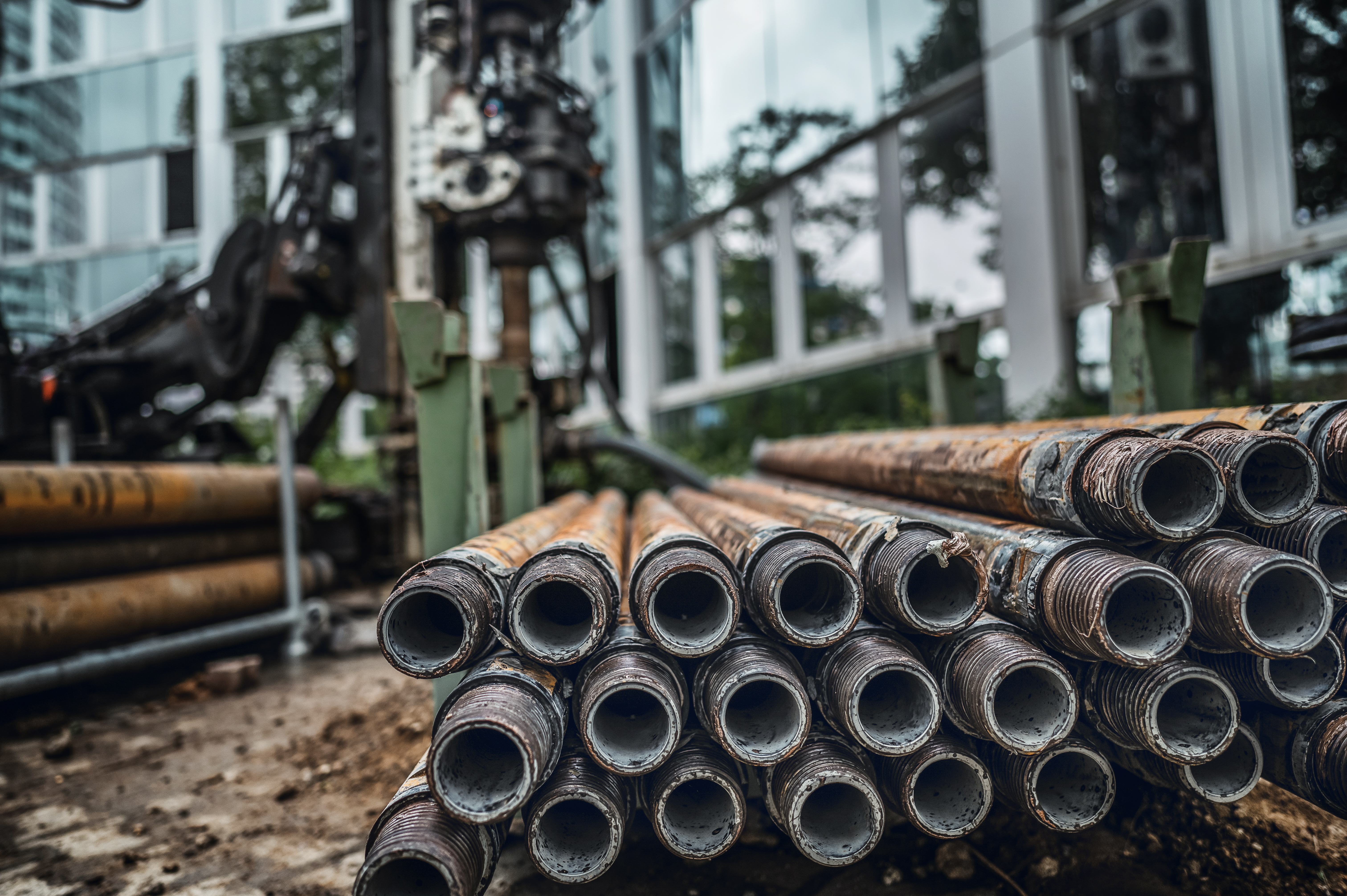 Bauer Resources hat Erdwärmesonden für Mergenthaler in Eschborn hergestellt