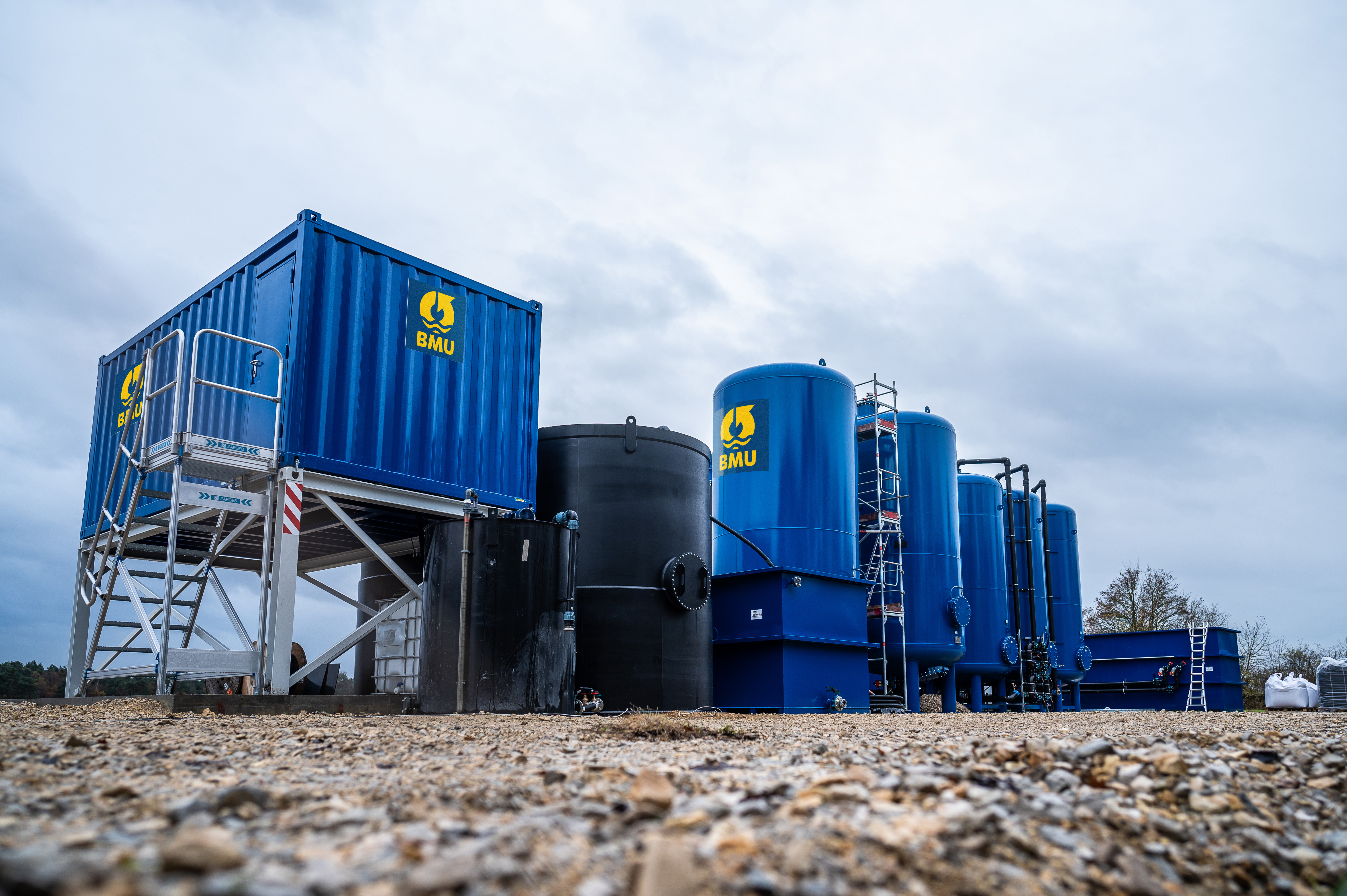 Grundwasserreinigungsanlage von Bauer Resources zur Entfernung von PFAS auf dem Militärgelände in Manching