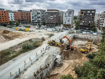 Baugrubenerstellung auf ehemaligem Pelikan-Gelände in Hannover durch Bauer Umwelt