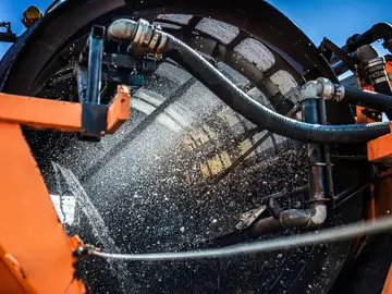 Trommel der Bodenwaschanlage zur effizienten Reinigung von PFAS-belastetem Boden von Bauer Resources.