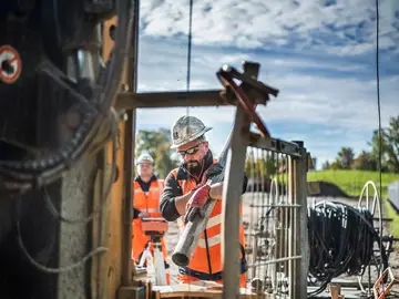 Geothermal heat system in Diessen: In total, 57 geothermal probes were installed at a depth of 100 m. 