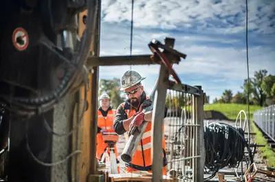 Geothermal heat system in Diessen: In total, 57 geothermal probes were installed at a depth of 100 m. 